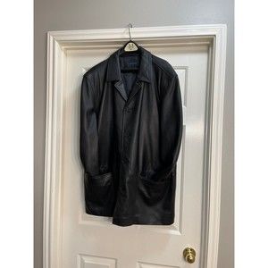 Men's XL Leather Material London Medium Length Jacket